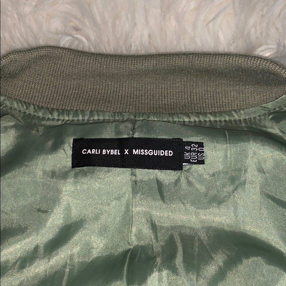 Carli Bybel X Missguided silk bomber jacket. - Picture 3 of 4